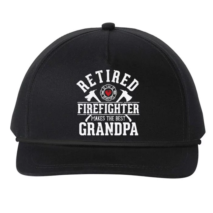 Retired Firefighter Makes The Best Grandpa Retirement Gift Snapback Five-Panel Rope Hat