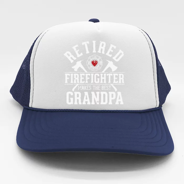 Retired Firefighter Makes The Best Grandpa Retirement Gift Trucker Hat