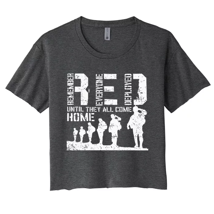 Red Friday Military I Wear RED On Fridays Mom Women's Crop Top Tee