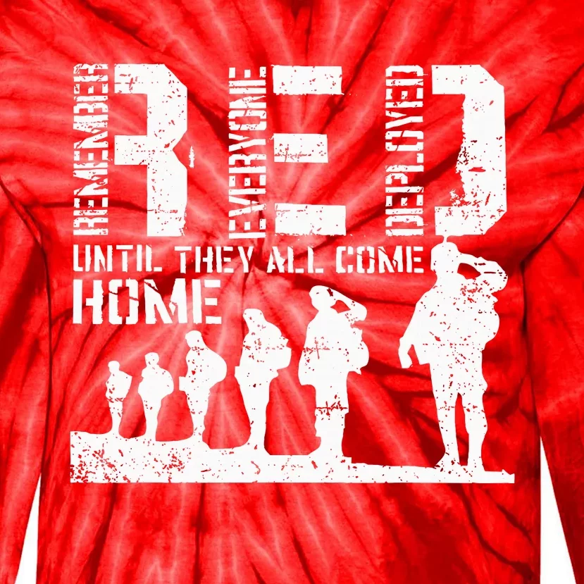 Red Friday Military I Wear RED On Fridays Mom Tie-Dye Long Sleeve Shirt