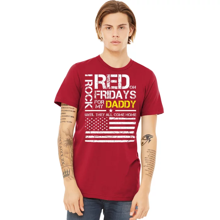 Red Friday Military Son Wear Red For My Daddy Premium T-Shirt