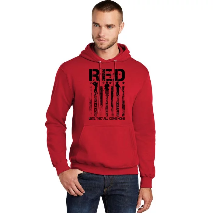 RED Friday Military Until They Come Home American Flag Tall Hoodie