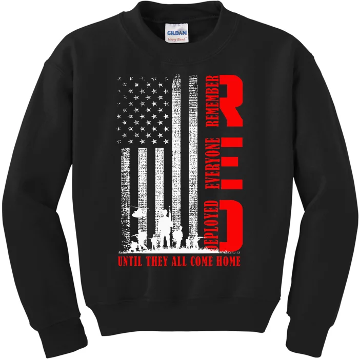 Red Friday Military Us A.R.M.Y Remember Erveryone Deployed Kids Sweatshirt