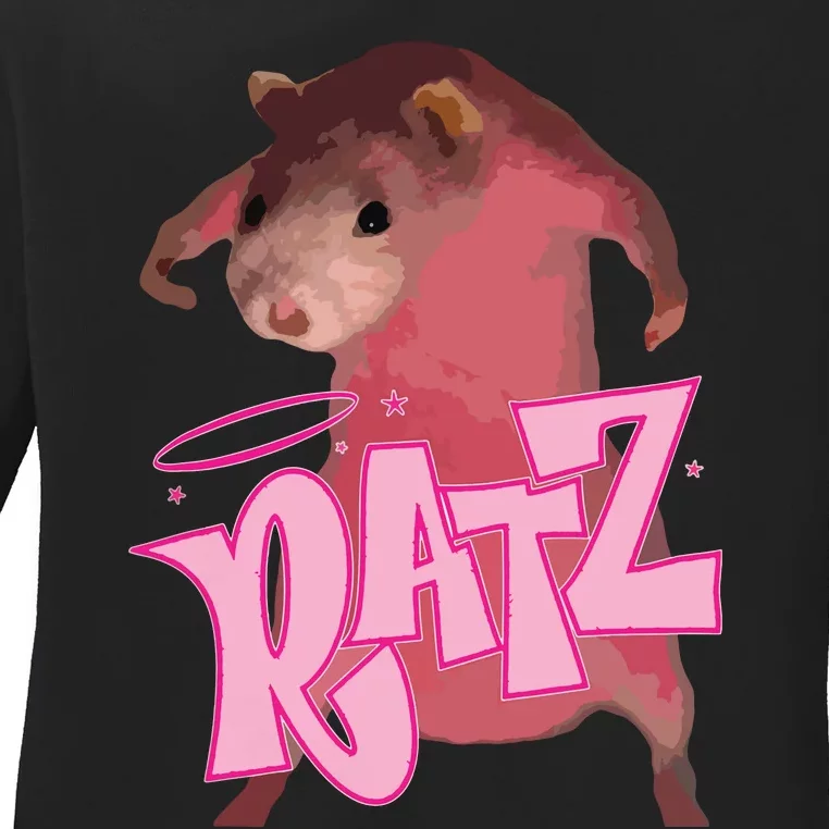 Ratz Funny Mouse Rat Ladies Long Sleeve Shirt