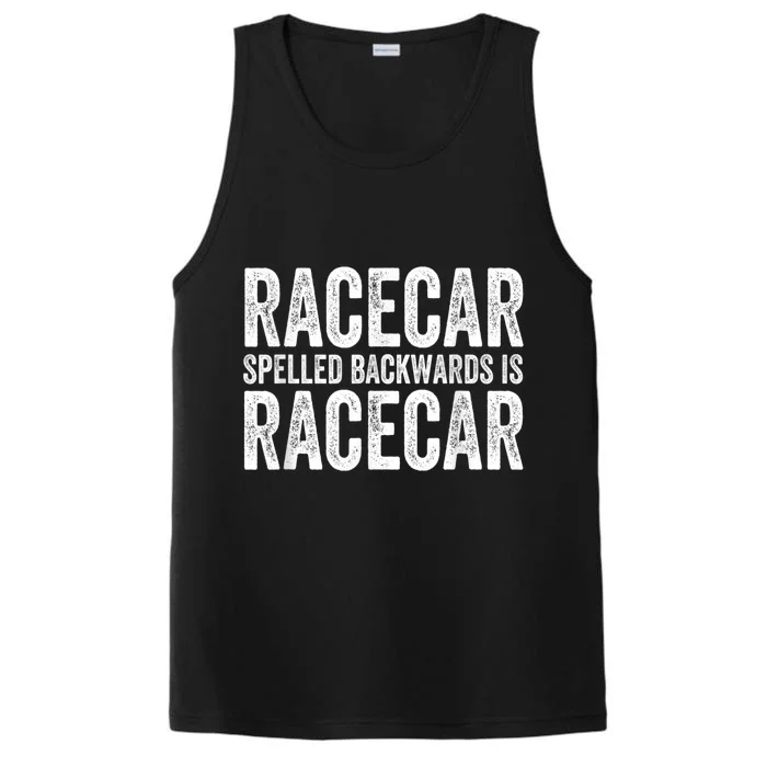 Racecar For Men Gift Mechanic Fast Race Car Racing Funny Performance Tank