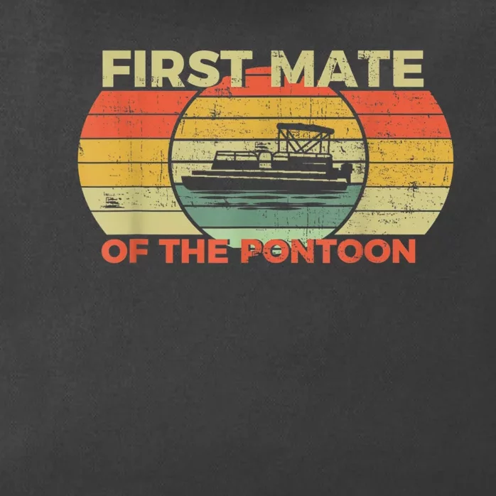 Retro First Mate Pontoon Captain Boat Boating Pontooning Zip Tote Bag