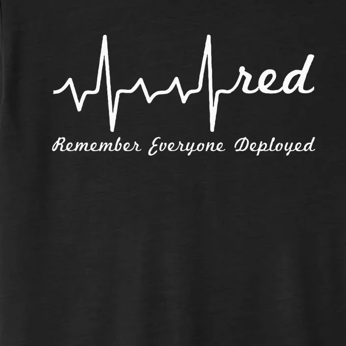 RED Friday Military Remember Everyone Deployed Heartbeat ChromaSoft Performance T-Shirt