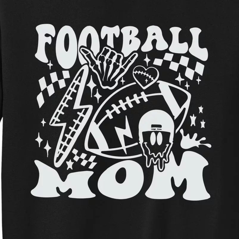 Retro Football Mom Baller Mom Football Game Day Mom Funny Football Tall Sweatshirt