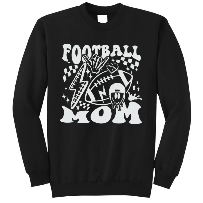 Retro Football Mom Baller Mom Football Game Day Mom Funny Football Tall Sweatshirt