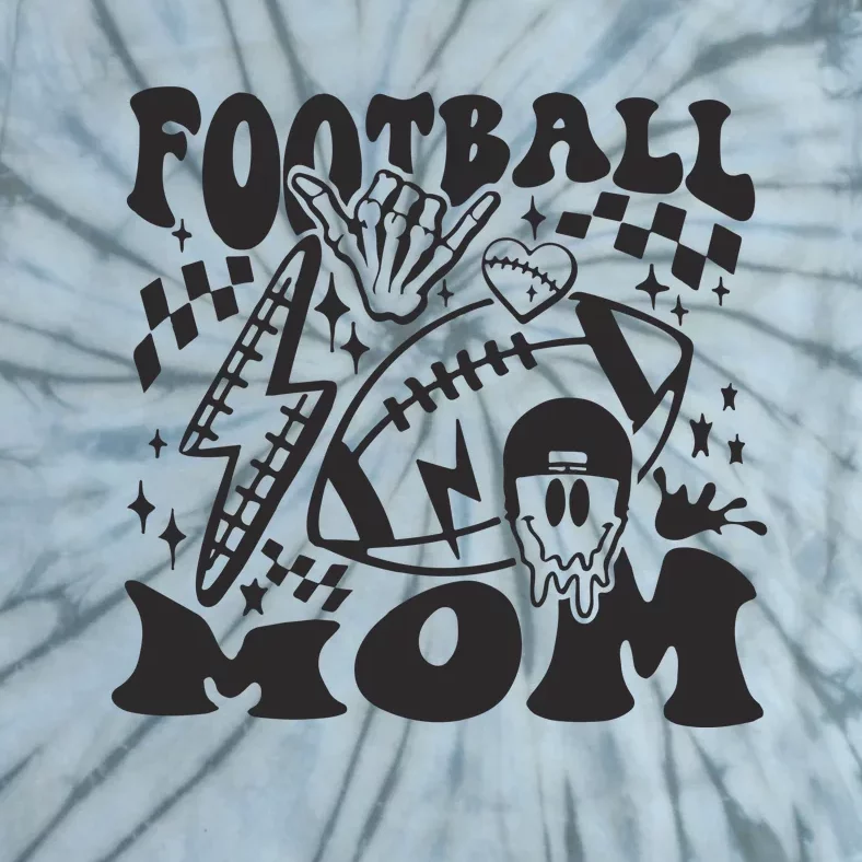 Retro Football Mom Baller Mom Football Game Day Mom Tie-Dye T-Shirt