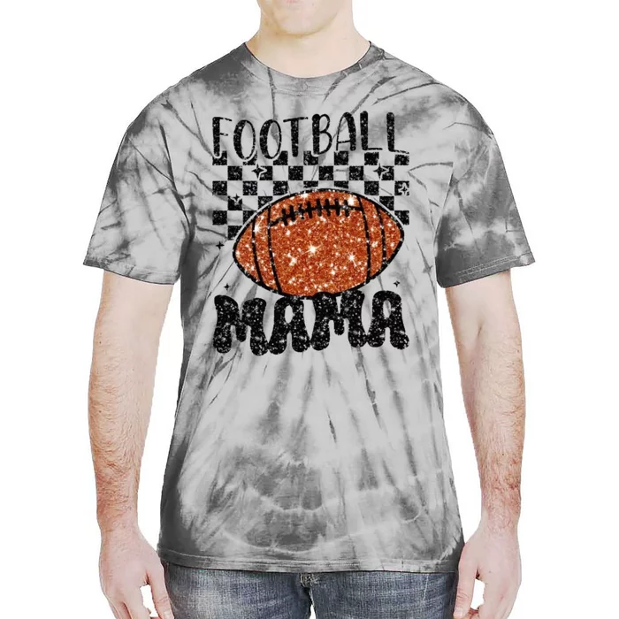 Retro Football Mama Football Tie-Dye T-Shirt