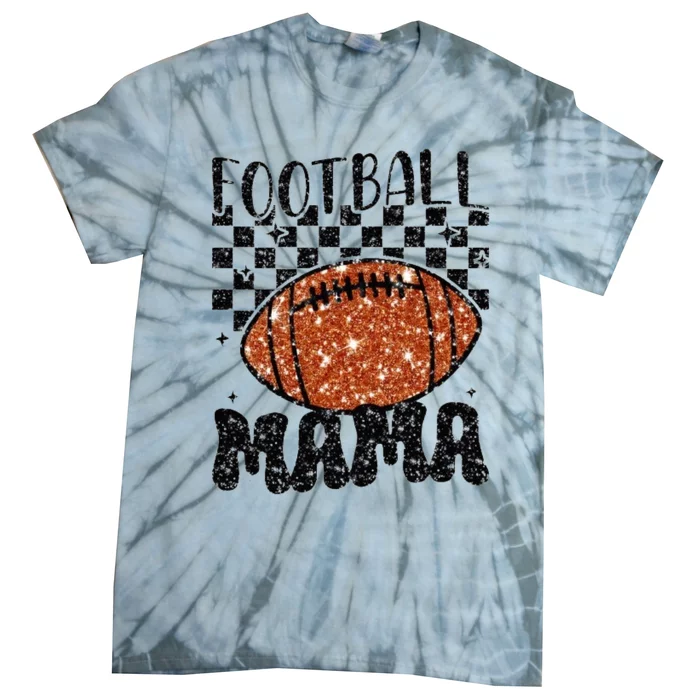 Retro Football Mama Football Tie-Dye T-Shirt