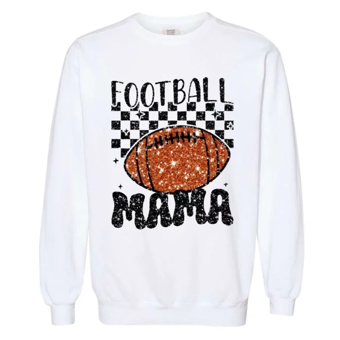 Retro Football Mama Football Garment-Dyed Sweatshirt