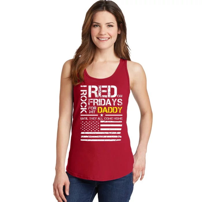 Red Friday Military Son Wear Red For My Daddy Ladies Essential Tank