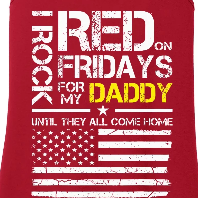 Red Friday Military Son Wear Red For My Daddy Ladies Essential Tank