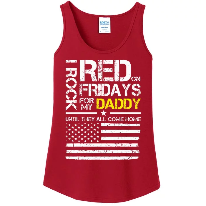 Red Friday Military Son Wear Red For My Daddy Ladies Essential Tank