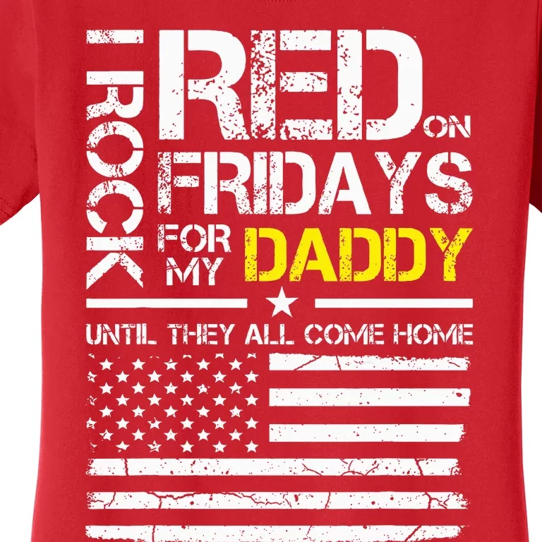 Red Friday Military Son Wear Red For My Daddy Women's T-Shirt