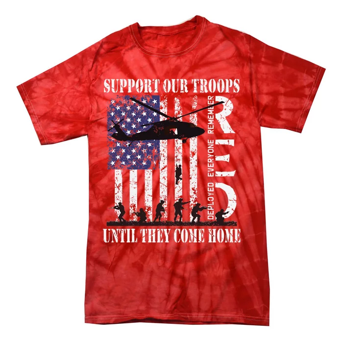 RED Friday Military Remember Everyone Deployed US Flag Army Tie-Dye T-Shirt