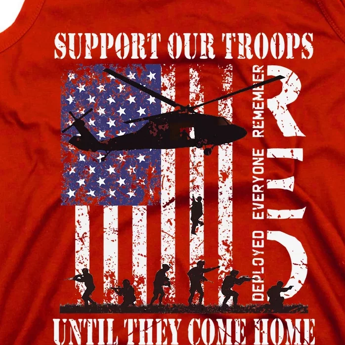 RED Friday Military Remember Everyone Deployed US Flag Army Tank Top