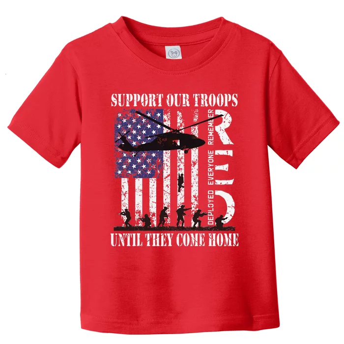 RED Friday Military Remember Everyone Deployed US Flag Army Toddler T-Shirt