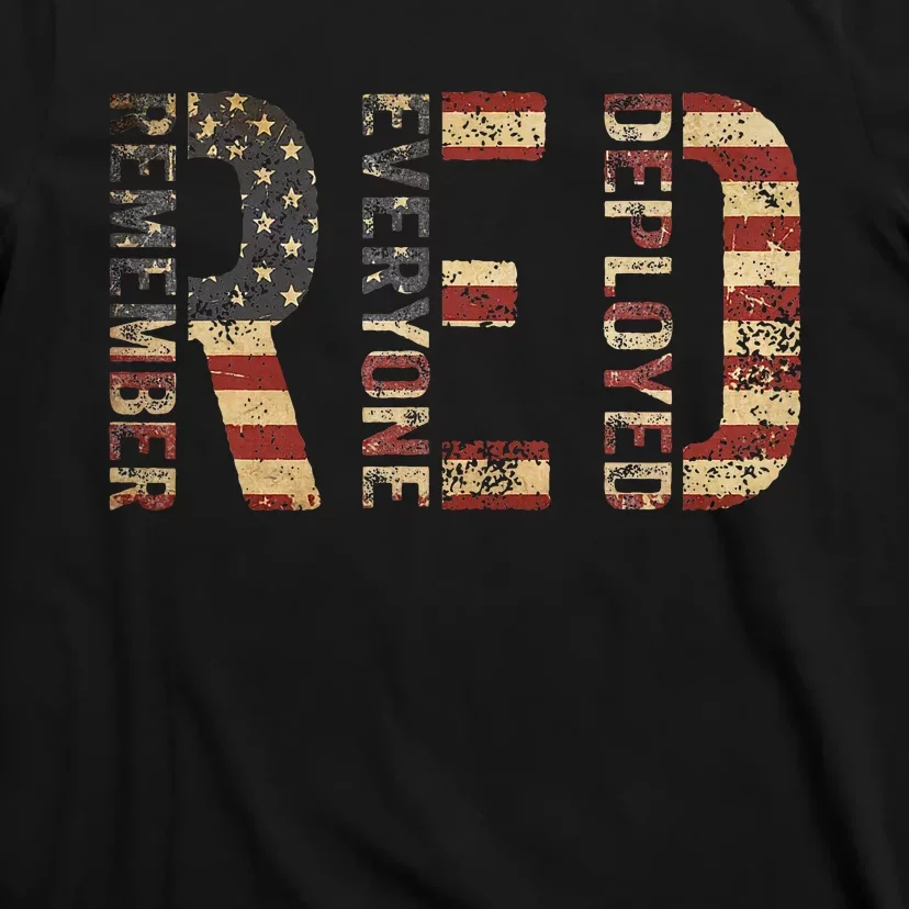 Red Friday Military Support Remember Everyone Deployed T-Shirt