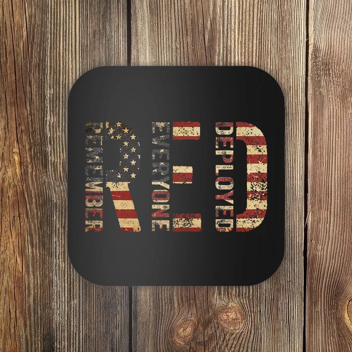 Red Friday Military Support Remember Everyone Deployed Coaster