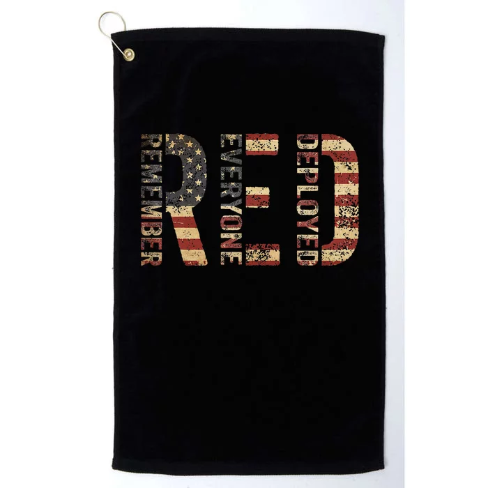 Red Friday Military Support Remember Everyone Deployed Platinum Collection Golf Towel