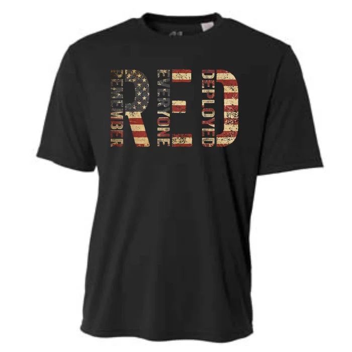 Red Friday Military Support Remember Everyone Deployed Cooling Performance Crew T-Shirt