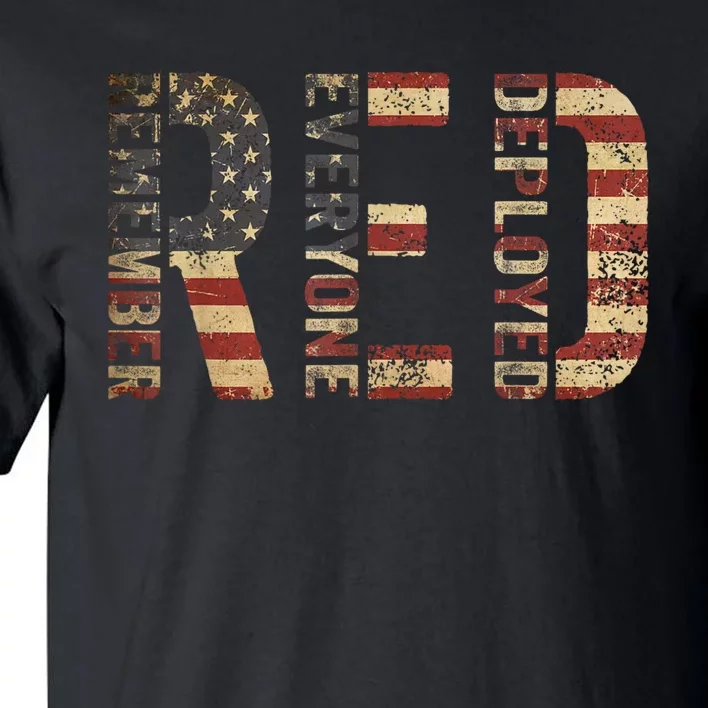 Red Friday Military Support Remember Everyone Deployed Tall T-Shirt