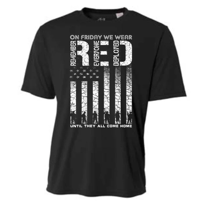 Red Friday Military On Friday We Wear Red Veteran Cooling Performance Crew T-Shirt