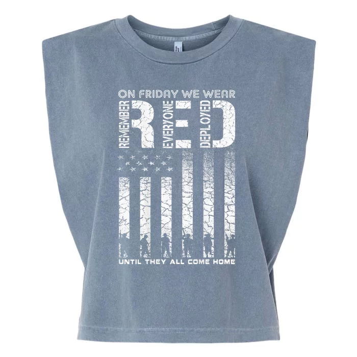 Red Friday Military On Friday We Wear Red Veteran Garment-Dyed Women's Muscle Tee