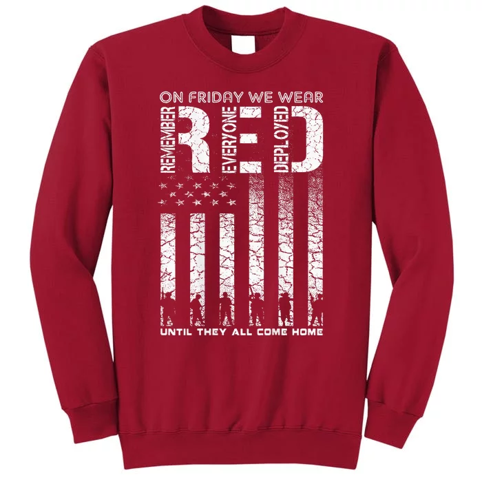 Red Friday Military On Friday We Wear Red Veteran Tall Sweatshirt