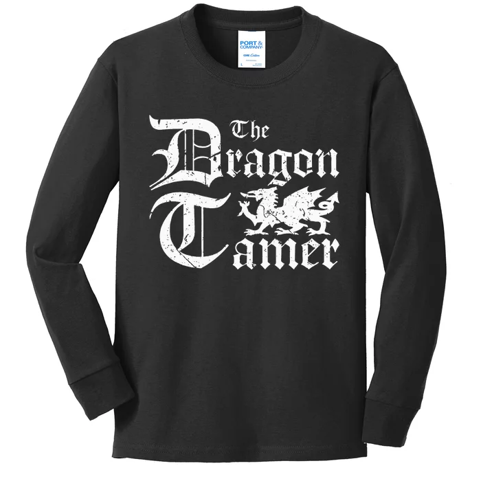 Renaissance Festival Medieval Dragon Tamer Ren Faire Kids Long Sleeve Shirt