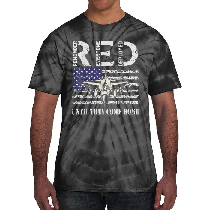 RED Friday Military S Air Force USAF US Flag Veteran Tie-Dye T-Shirt