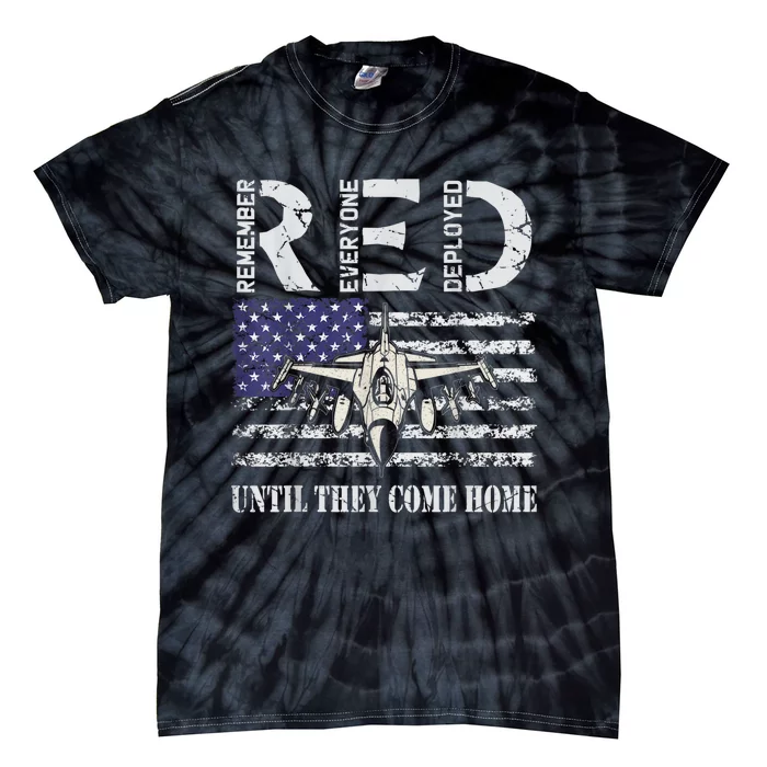 RED Friday Military S Air Force USAF US Flag Veteran Tie-Dye T-Shirt