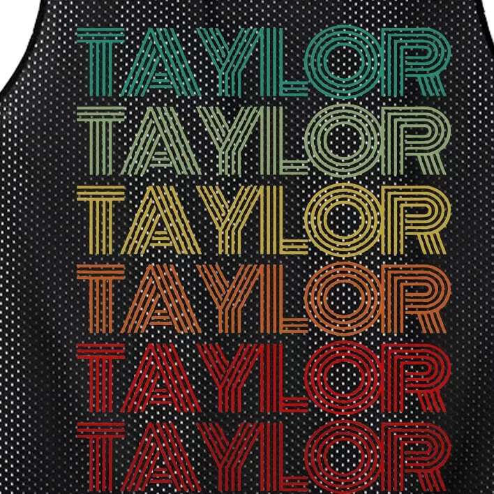 Retro First Name Taylor Girl Boy Personalized Mesh Reversible Basketball Jersey Tank