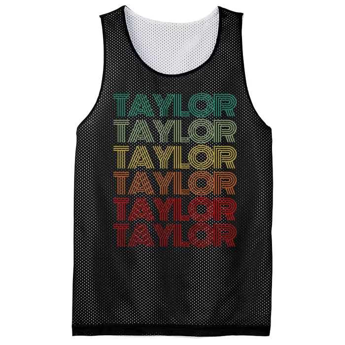 Retro First Name Taylor Girl Boy Personalized Mesh Reversible Basketball Jersey Tank