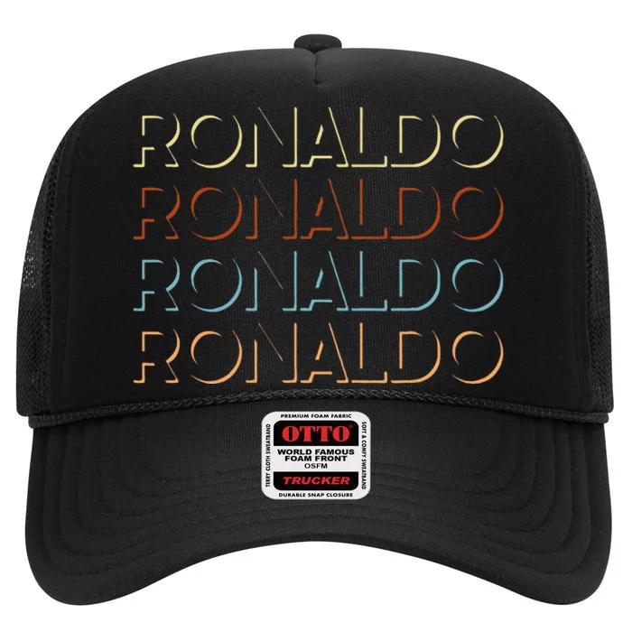 R.O.N.A.L.D.O First Name My Personalized Named High Crown Mesh Trucker Hat