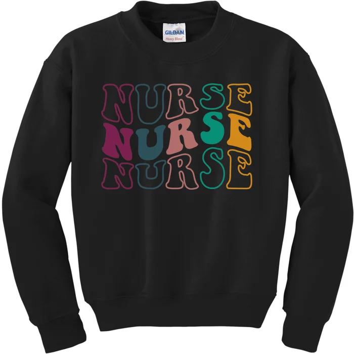 Retro Future Nurse Life for Registered Nurse Tee Nurse's Day Kids Sweatshirt