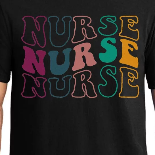 Retro Future Nurse Life For Registered Nurse Nurses Day Pajama Set