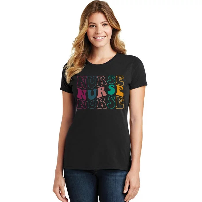 Retro Future Nurse Life For Registered Nurse Nurses Day Women's T-Shirt