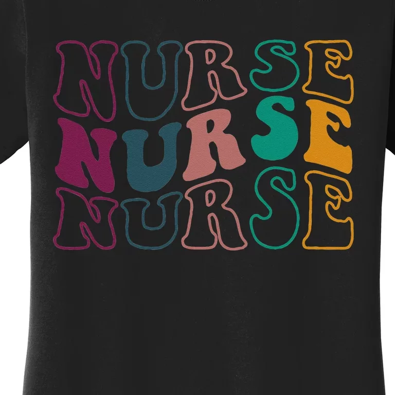 Retro Future Nurse Life For Registered Nurse Nurses Day Women's T-Shirt