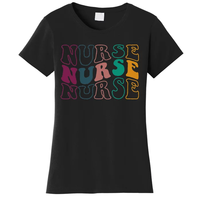 Retro Future Nurse Life For Registered Nurse Nurses Day Women's T-Shirt