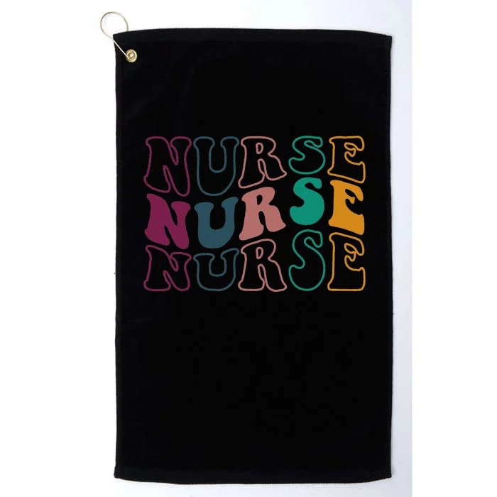 Retro Future Nurse Life for Registered Nurse Tee Nurse's Day Platinum Collection Golf Towel