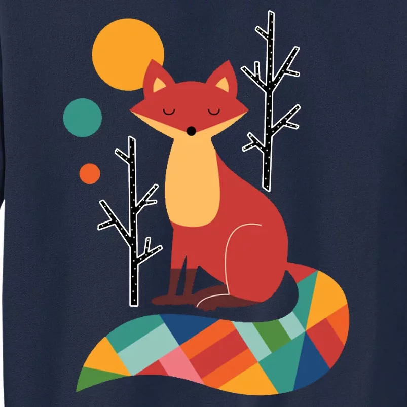 Rainbow Fox Nature Gift Tall Sweatshirt