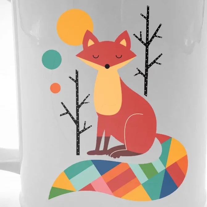 Rainbow Fox Nature Gift Front & Back Beer Stein