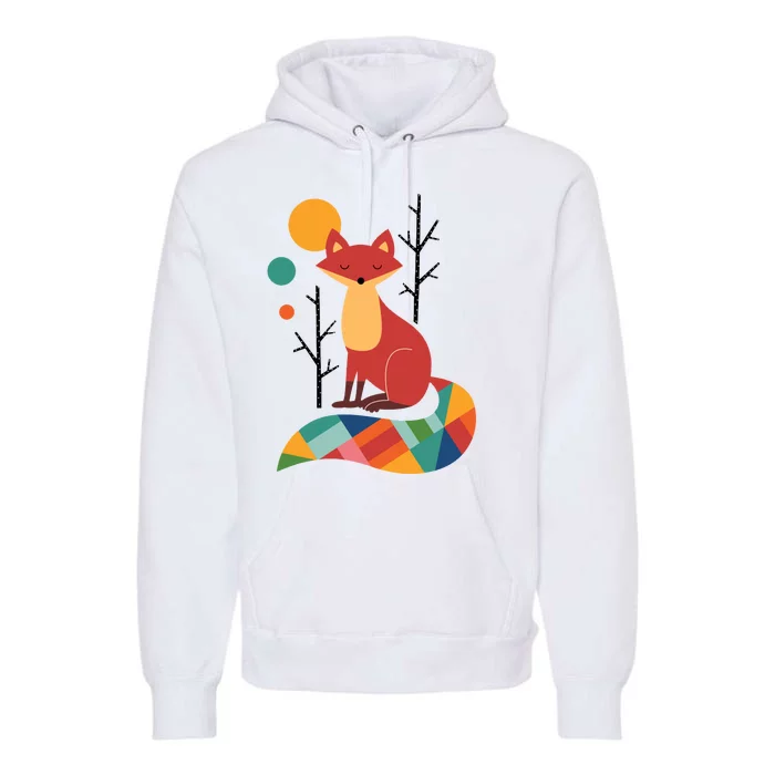 Rainbow Fox Nature Gift Premium Hoodie