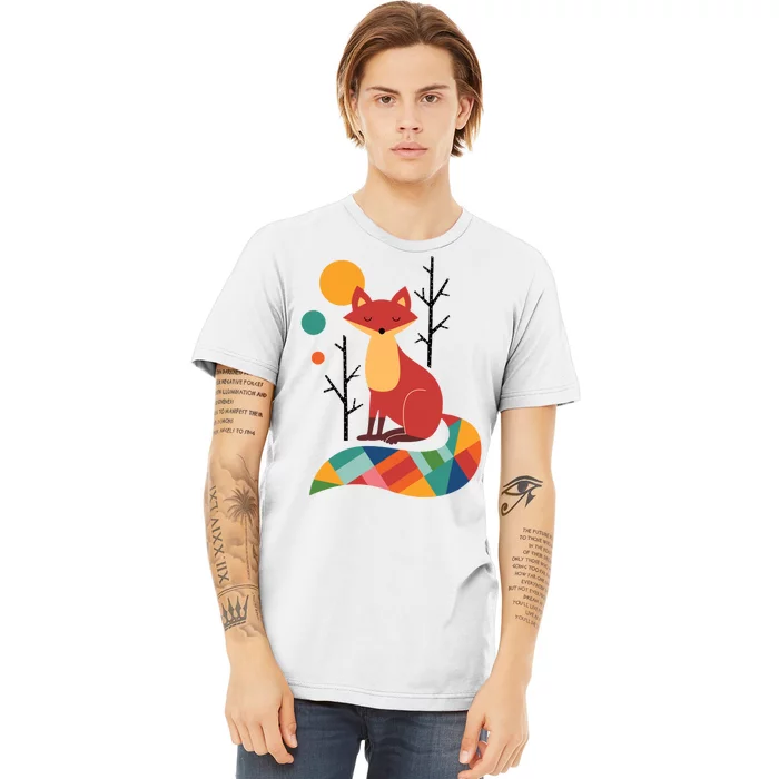 Rainbow Fox Nature Gift Premium T-Shirt