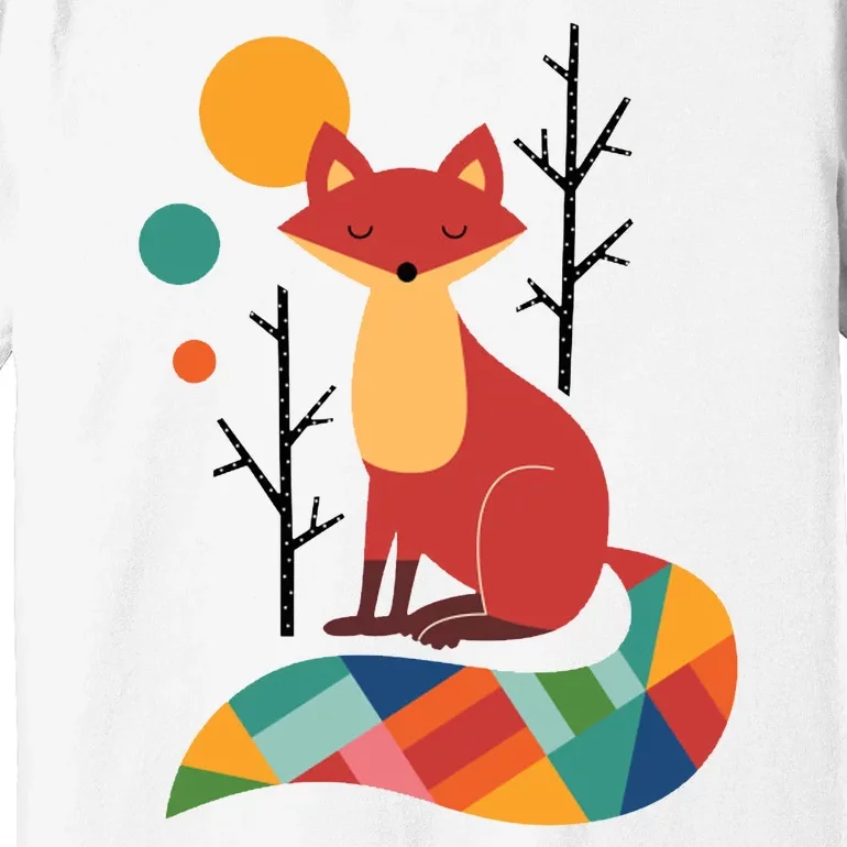 Rainbow Fox Nature Gift Premium T-Shirt