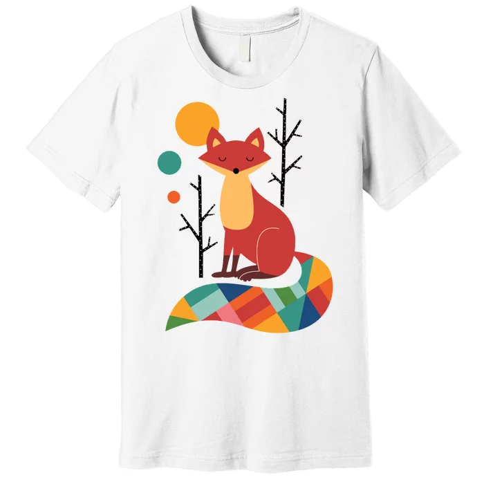 Rainbow Fox Nature Gift Premium T-Shirt